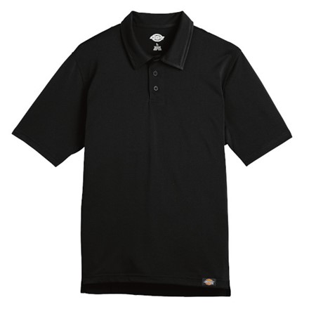 M DOW WORKTECH SS POLO BLACK LS45BK