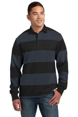 Sport-Tek  Classic Long Sleeve Rugby Polo. ST301