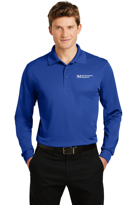 Unisex Long Sleeve Micropique Sport-Wick Polo Shirt