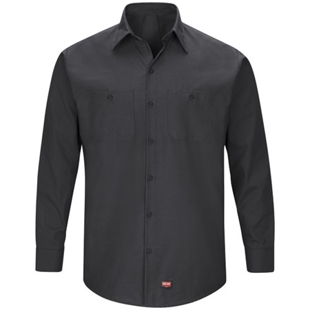 Red Kap Men's Long Sleeve MIMIX Work Shirt - SX10BK