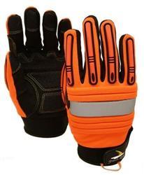 Shock Grip Hi Vis Orange Corded Glove OR200