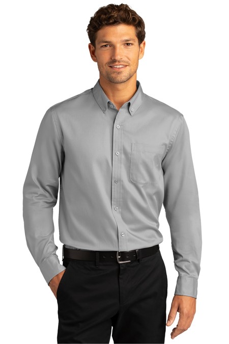 Port Authority Long Sleeve SuperPro React Twill Shirt. W808