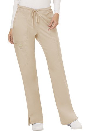 Cherokee Workwear Mid Rise Moderate Flare Drawstring Pant - WW120