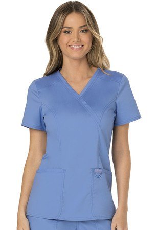 Cherokee Workwear Mock Wrap Top - WW610
