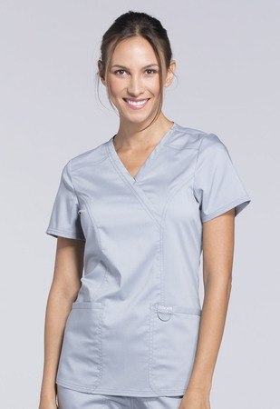 Cherokee Workwear Mock Wrap Top - WW610