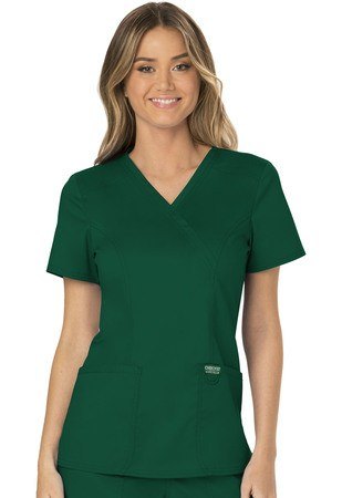 Cherokee Workwear Mock Wrap Top - WW610