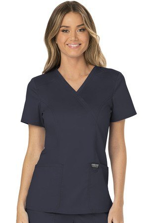 Cherokee Workwear Mock Wrap Top - WW610
