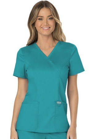 Cherokee Workwear Mock Wrap Top - WW610