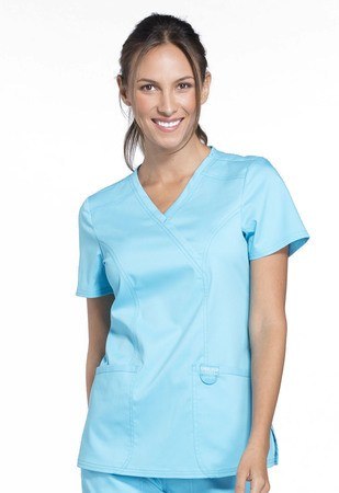 Cherokee Workwear Mock Wrap Top - WW610