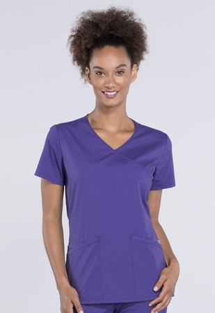 Cherokee WorkWear Mock Wrap Top WW655