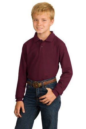 Port Authority - Youth Long Sleeve Silk Touch Polo. Y500LS