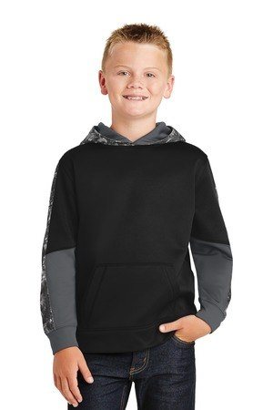 Sport-Tek  Youth Sport-Wick  Mineral Freeze Fleece Colorblock Hooded Pullover. YST231