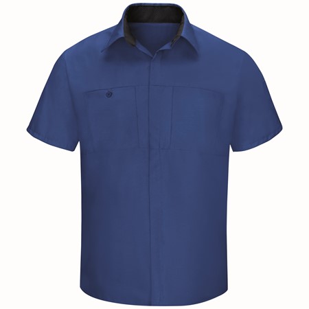 Men's Short Sleeve Performance Plus Shop Shirt With Oilblok Technology SY42RB