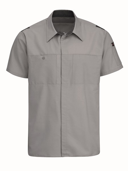 Men's Short Sleeve Performance Plus Shop Shirt With Oilblok Technology SY42GC