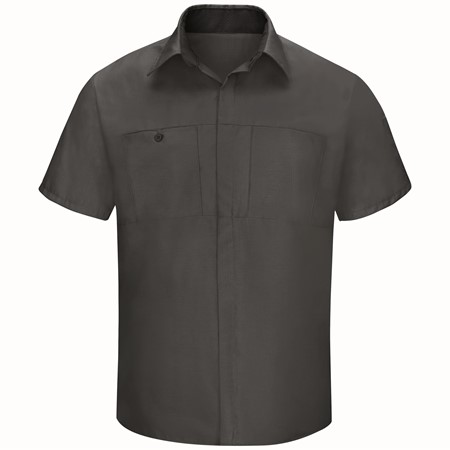 Men's Short Sleeve Performance Plus Shop Shirt With Oilblok Technology SY42CB