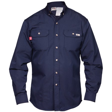 FR Long Sleeve Navy GlenGuard Shirt - 281FRG5