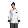 0404 Chef Coat With 10 Black Buttons &amp; Trim