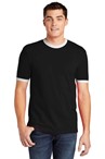 American Apparel  Fine Jersey Ringer T-Shirt. 2410W