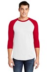 American Apparel  Poly-Cotton 3/4-Sleeve Raglan T-Shirt. BB453W