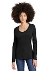 District Women&#39;s Perfect Tri Long Sleeve V-Neck Tee DT135