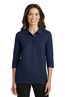 Port Authority Ladies Silk Touch Three-quarter -Sleeve Polo. L562
