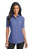 Port Authority Ladies Short Sleeve SuperProOxford Shirt. L659