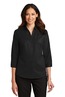 Port Authority Ladies Three-quarter -Sleeve SuperPro Twill Shirt. L665