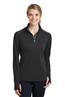 Sport-Tek Ladies Sport-Wick Textured Quarter-Zip Pullover.  LST860