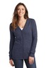 Port Authority  Ladies Marled Cardigan Sweater. LSW415