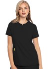 Med Couture Insight Zip Front Henley Top - MC609
