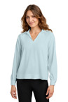 Mercer and Mettle Women's Long Sleeve Buttery Soft Popover Blouse MM2019