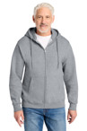 Port &amp; Co Core Fleece Full-Zip Hooded Sweatshirt. PC78ZH