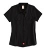 Dickies Women&#39;s Black Short Sleeve Work Shirt FS57KH