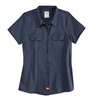 Dickies Women&#39;s Navy Short Sleeve Work Shirt FS57KH