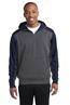 Sport-Tek Tech Fleece Colorblock Quarter-Zip Hooded Sweatshirt. ST249