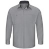 Men's Long Sleeve Performance Plus Shop Shirt with OilBlok Technology - Light Grey-Charcoal Mesh - SY32GC