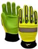 Shock Grip Hi Vis Green Corded Glove GR500CORD