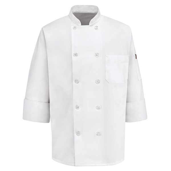 Men's Ten Pearl Button Chef Coat 0415WH