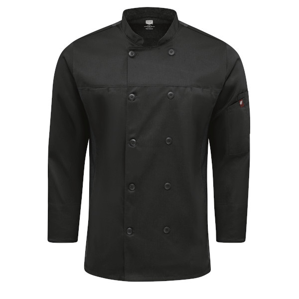 Red Kap Men's Deluxe Airflow Chef Coat - 054MBK