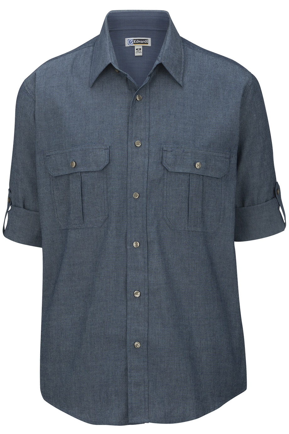 Men's Chambray Roll Up Sleeve Shirt 1298