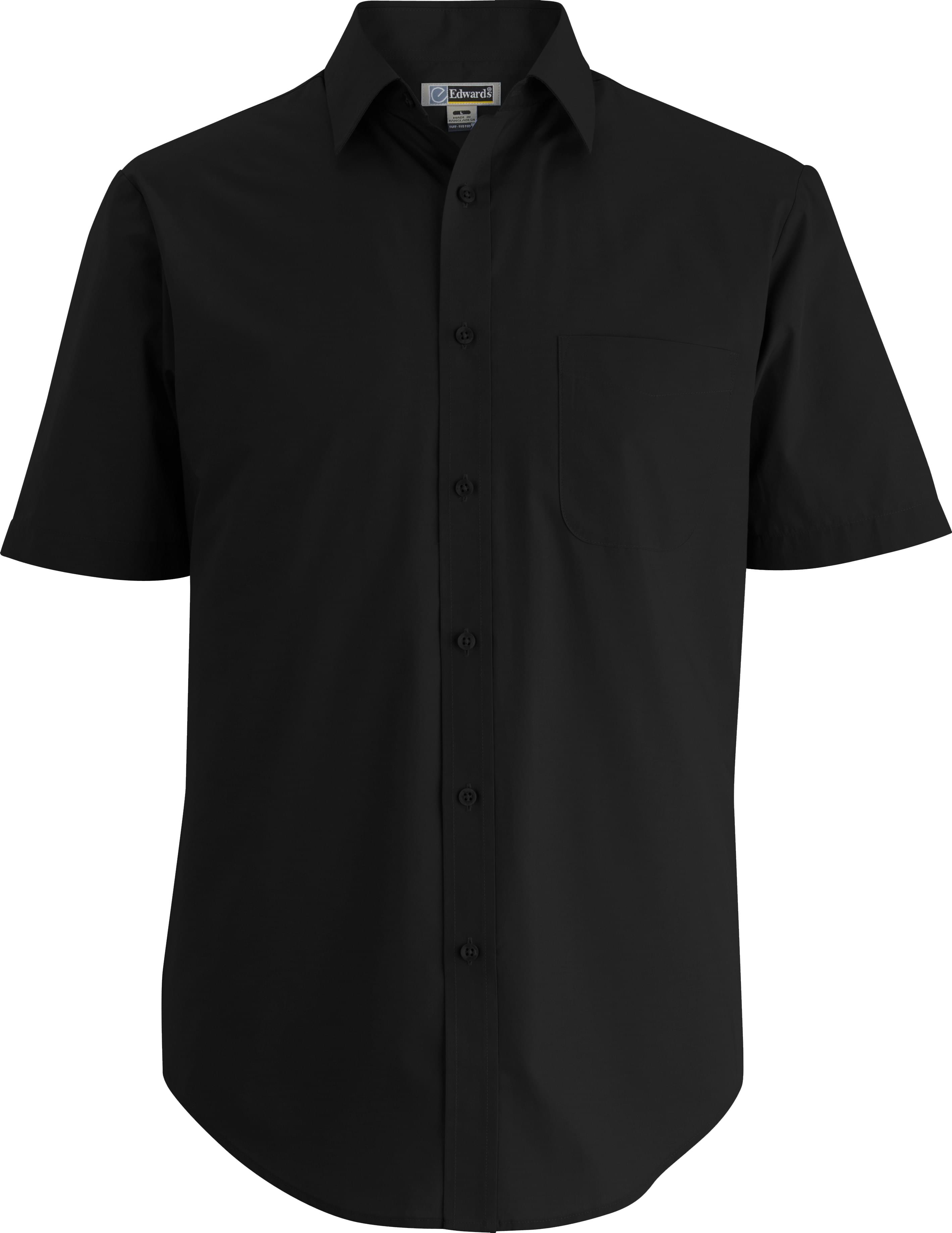 Edwards Embroidered Mens Essential Broadcloth Shirt Short Sleeve 1314