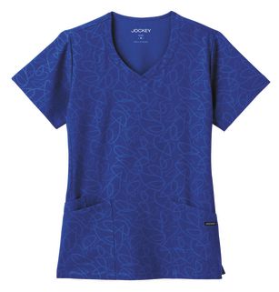 Jockey® Solid Illusion™ Ladies Teardrop Pattern Tonal V-Neck Top 2337