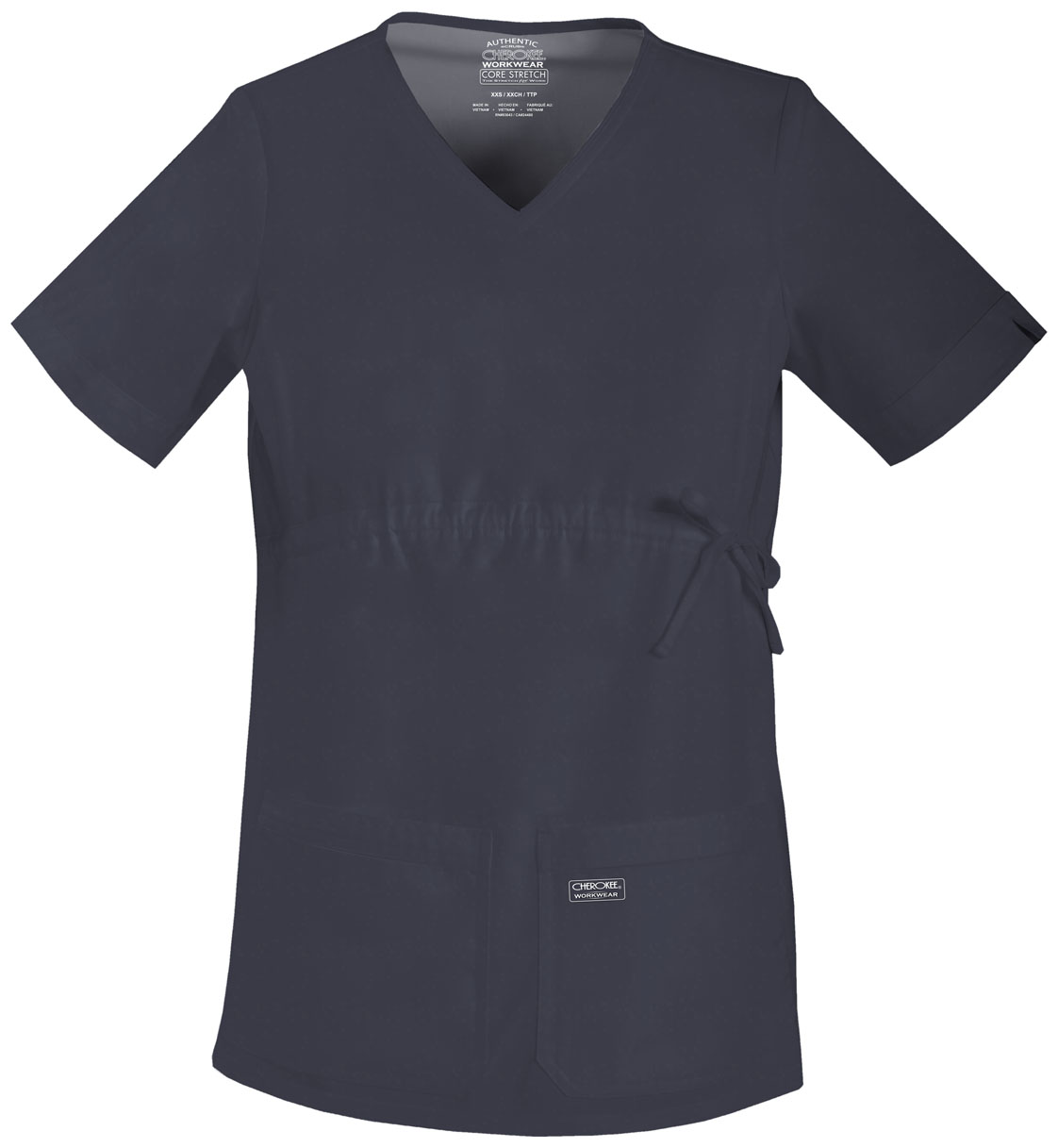 Cherokee Workwear Maternity V-Neck Knit Panel Top 4708