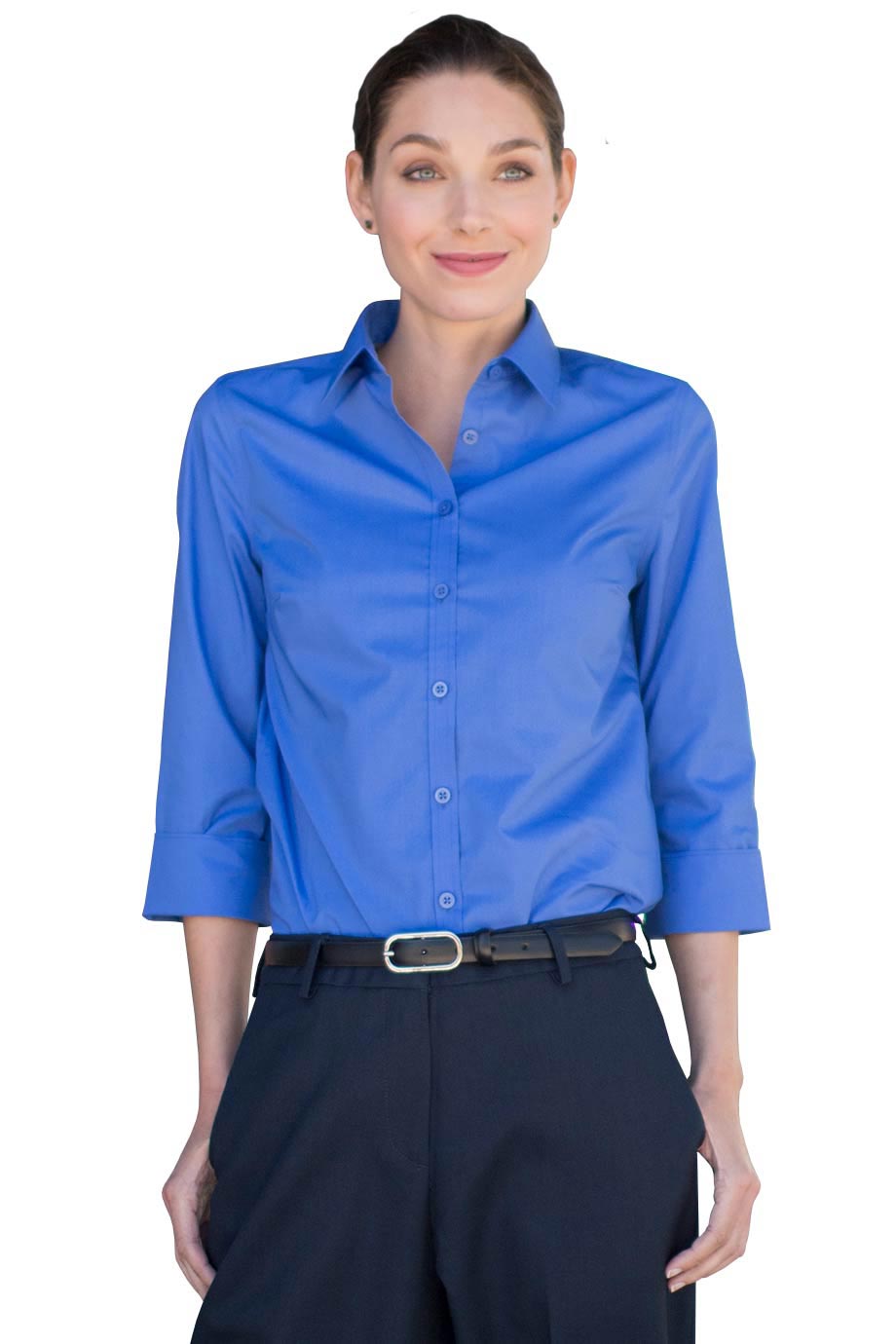 Edwards Ladies' 3Qtr Sleeve Stretch Broadcloth Blouse - 5317
