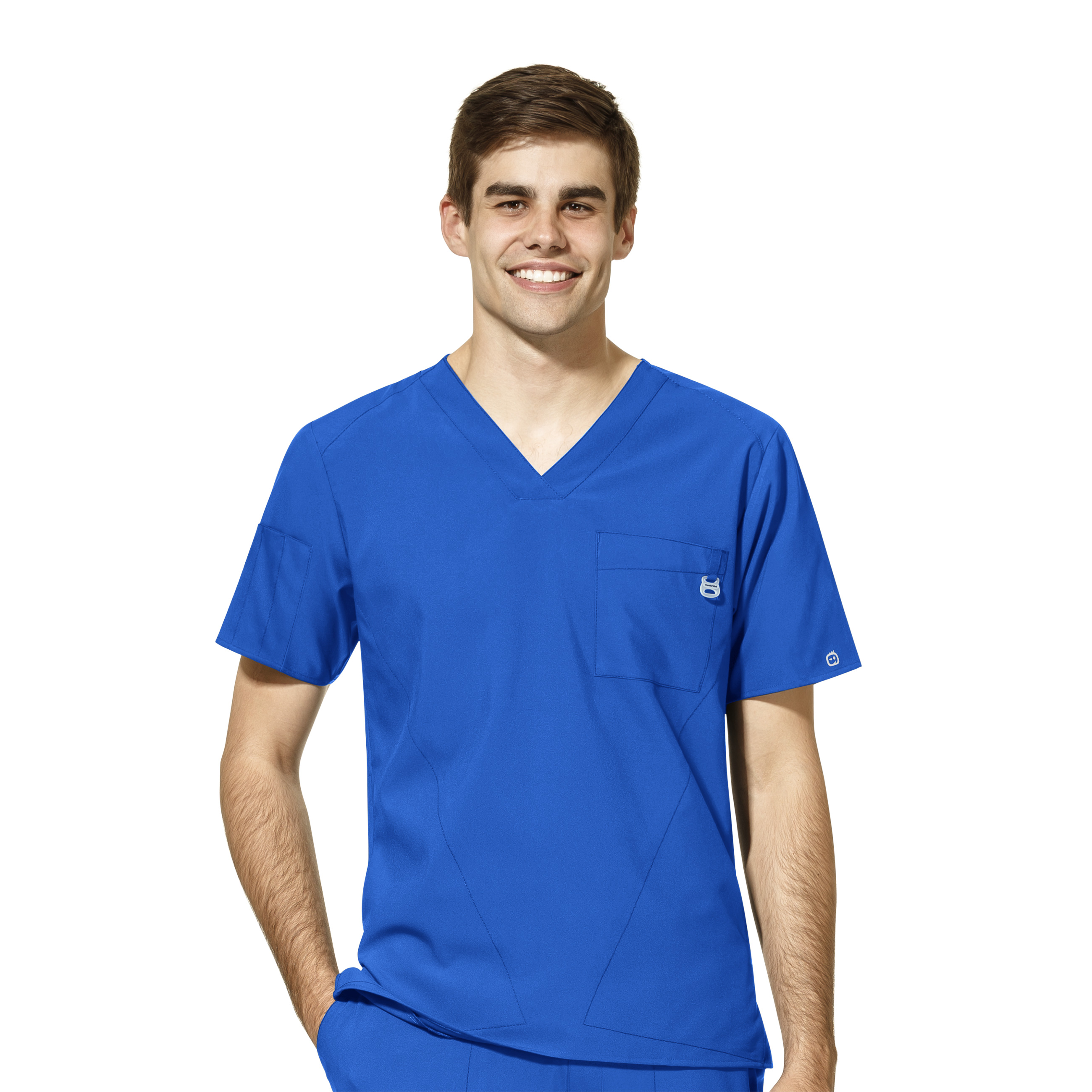 WonderWink W123 Men's V-Neck Top - 6355