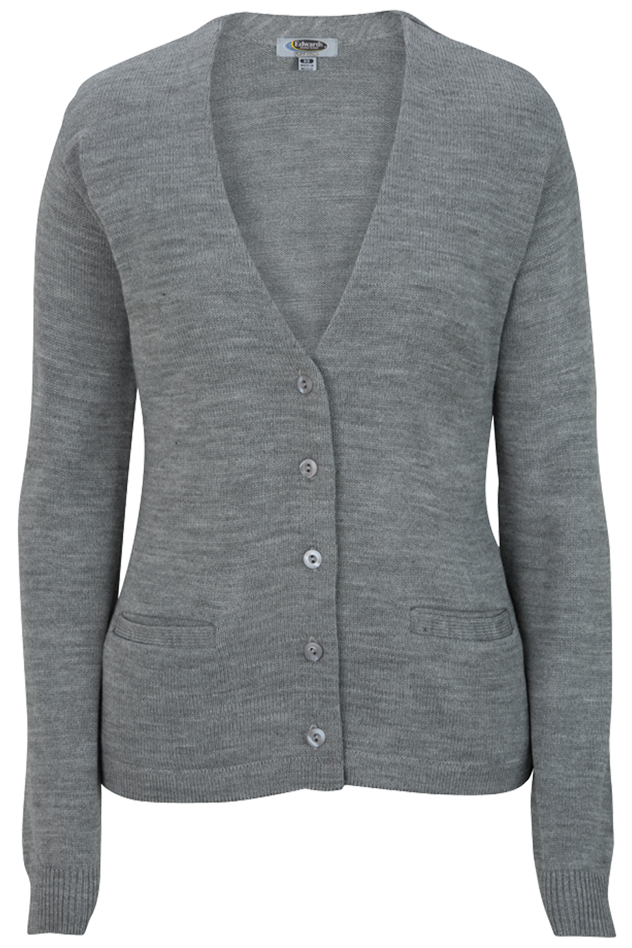 Ladies' V-Neck Cardigan Sweater-Tuff-Pil Plus 7045