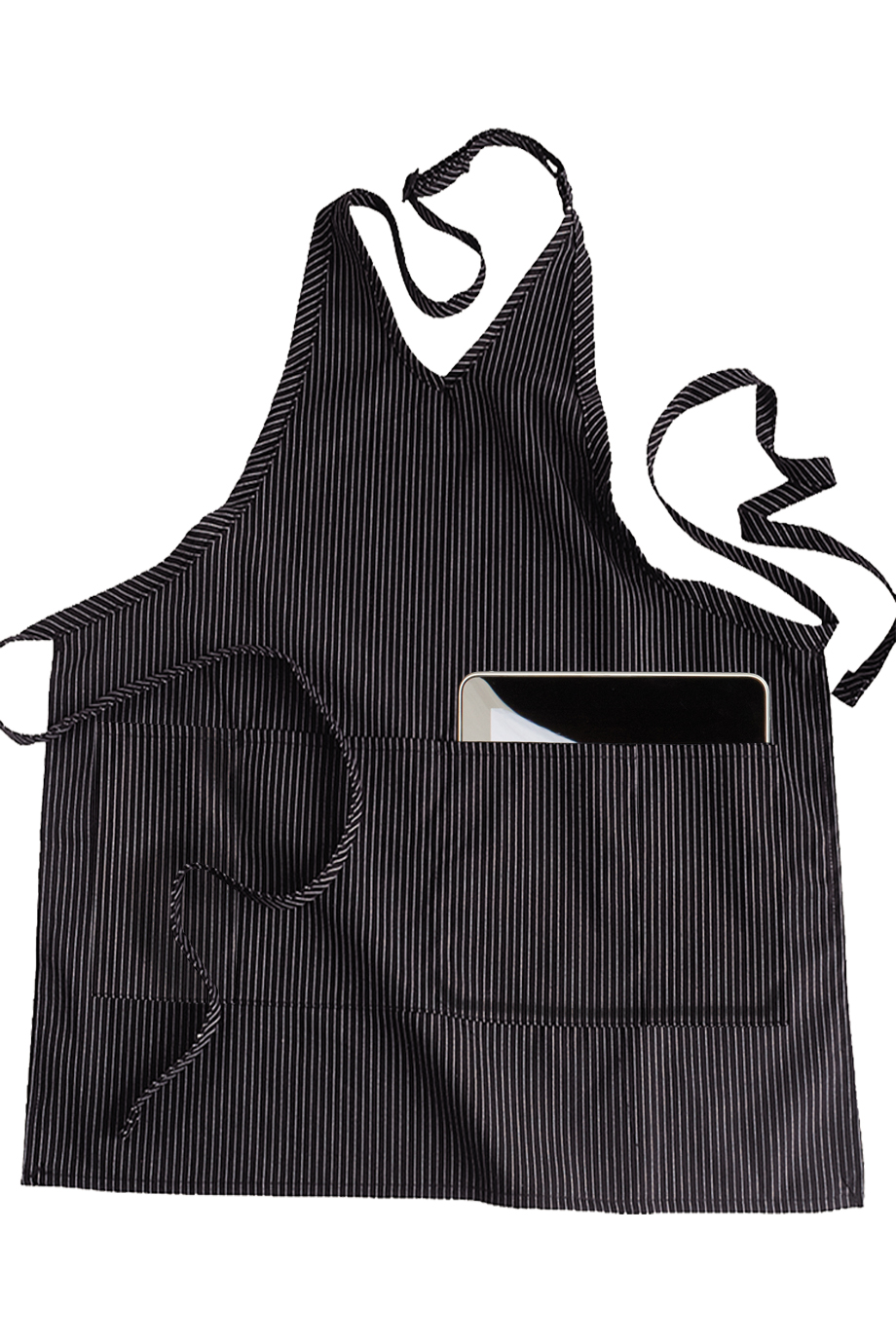 2-POCKET V-NECK BIB APRON 9009