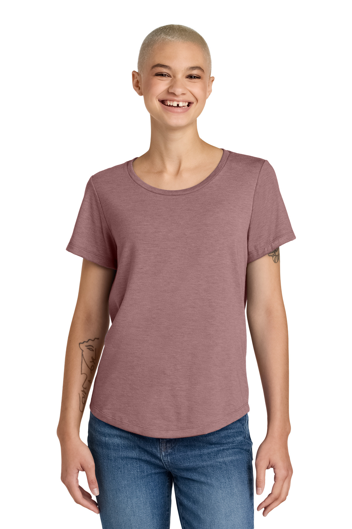 Allmade Women's Relaxed Tri-Blend Scoop Neck Tee AL2015