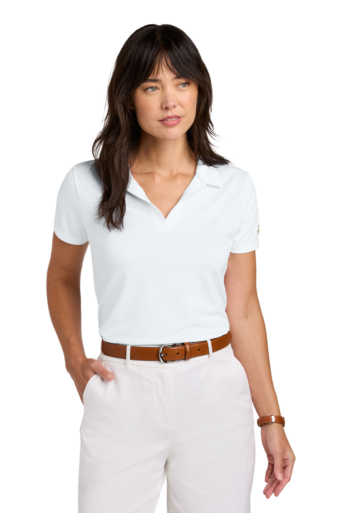 Brooks Brothers Women's Mesh Pique Performance Polo BB18221