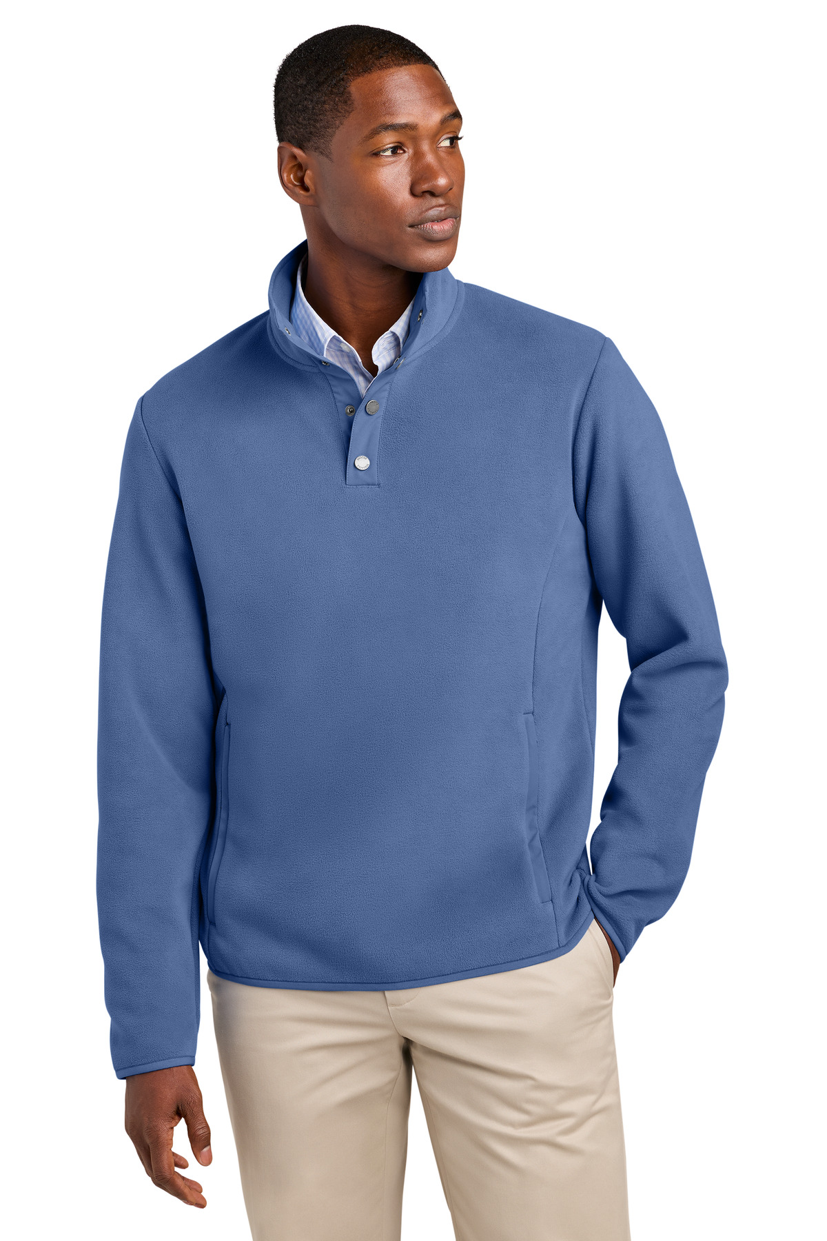 Brooks Brothers Fleece Quarter-Snap Neck BB18612